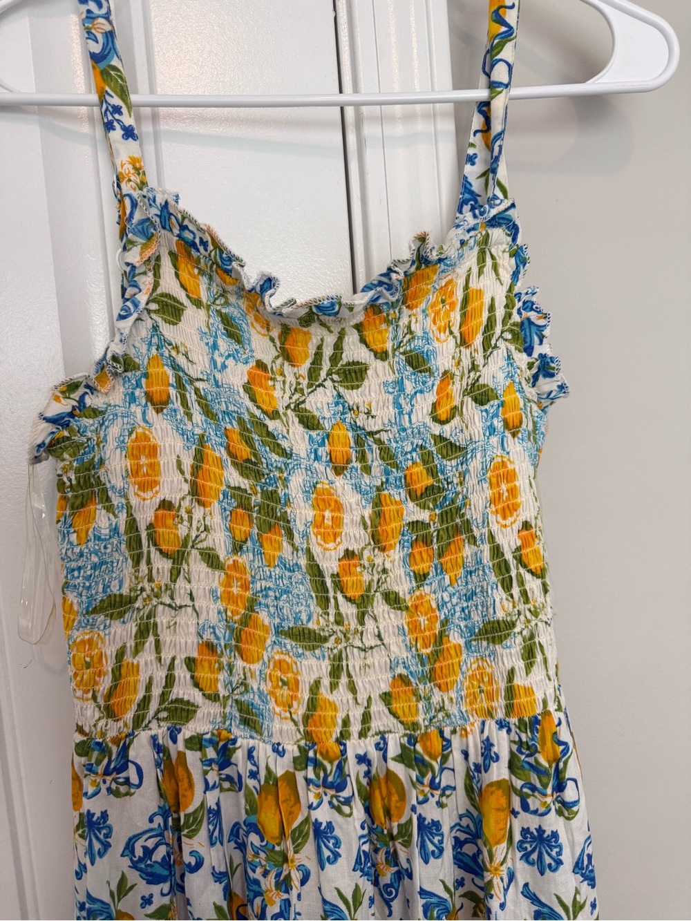 Lemon Floral Smocked dress - Picture 3 of 4